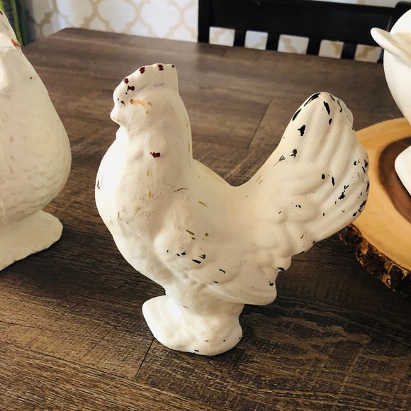 Country hen and rooster ceramic - Picture 3 of 9